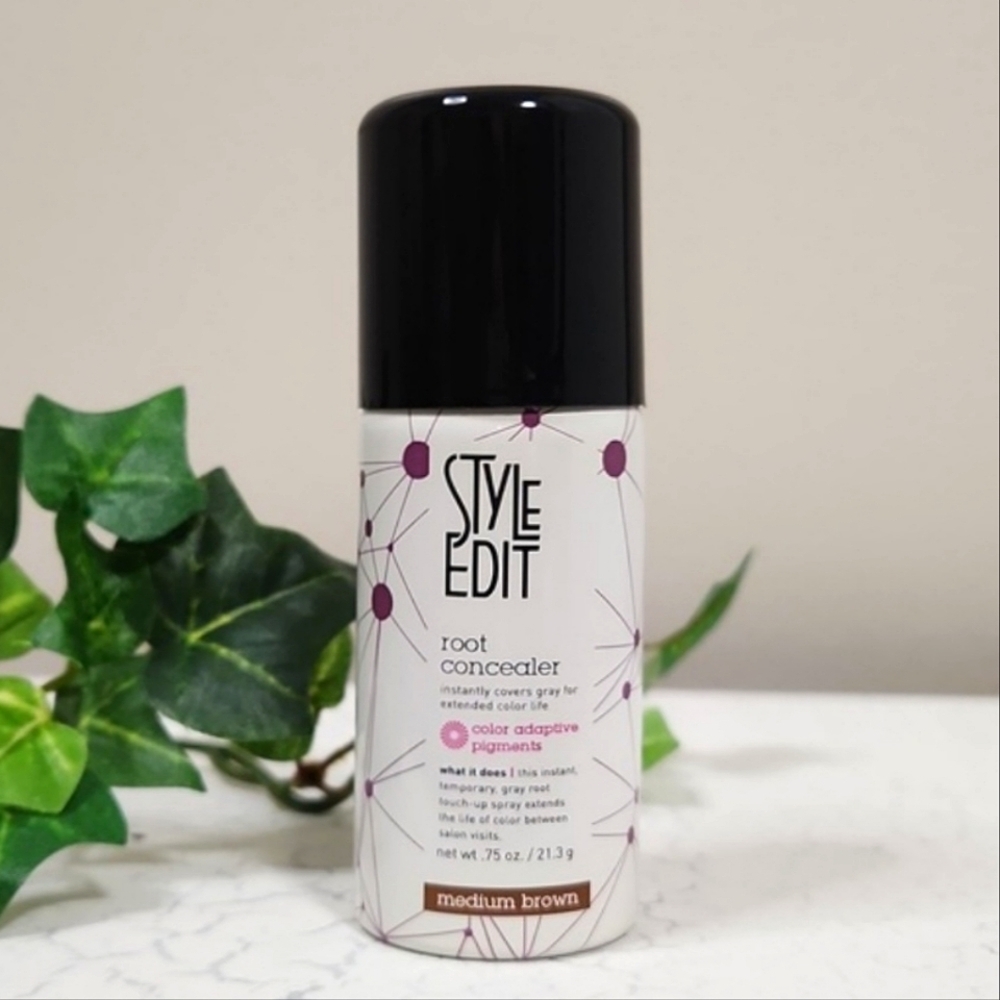 🆓️ W/ $75 Purchase! Style Edit Root Concealer Med. Brown 0.75 oz|Travel SZ 🆕️ - Picture 2 of 3